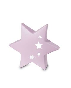 Urna estrella bebé rosa